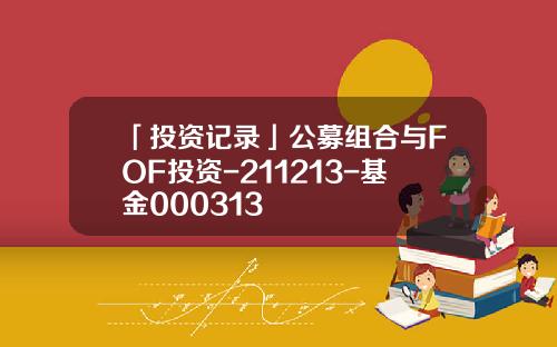 「投资记录」公募组合与FOF投资-211213-基金000313