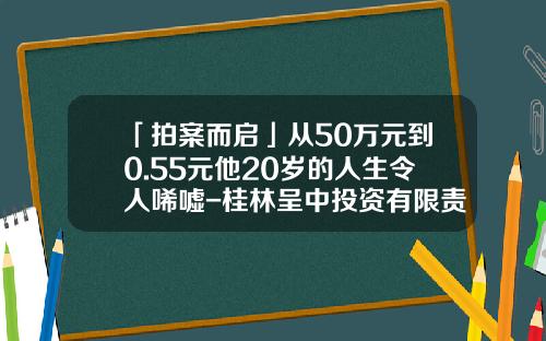 「拍案而启」从50万元到0.55元他20岁的人生令人唏嘘-桂林呈中投资有限责任公司