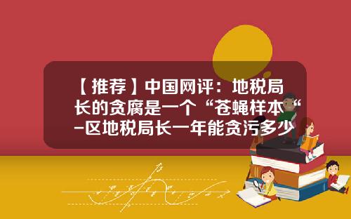 【推荐】中国网评：地税局长的贪腐是一个“苍蝇样本“-区地税局长一年能贪污多少钱