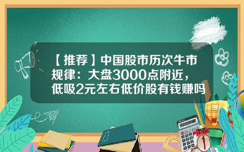 【推荐】中国股市历次牛市规律：大盘3000点附近，低吸2元左右低价股有钱赚吗？作为投资者你怎么看-大盘多少点是牛市
