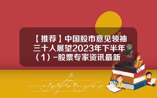 【推荐】中国股市意见领袖三十人展望2023年下半年（1）-股票专家资讯最新