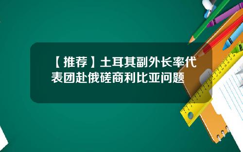 【推荐】土耳其副外长率代表团赴俄磋商利比亚问题