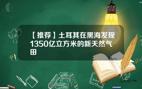 【推荐】土耳其在黑海发现1350亿立方米的新天然气田