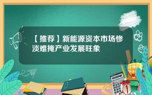 【推荐】新能源资本市场惨淡难掩产业发展旺象