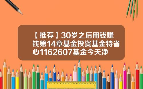 【推荐】30岁之后用钱赚钱第14章基金投资基金特省心1162607基金今天净值