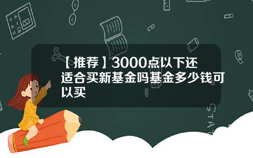 【推荐】3000点以下还适合买新基金吗基金多少钱可以买