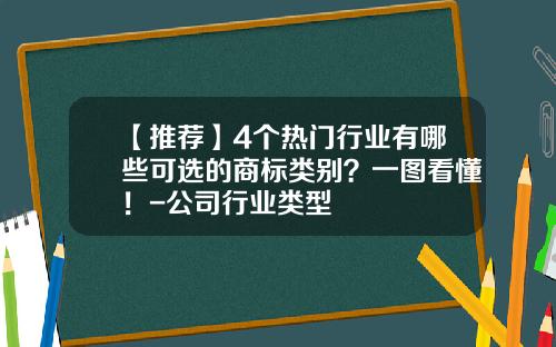 【推荐】4个热门行业有哪些可选的商标类别？一图看懂！-公司行业类型