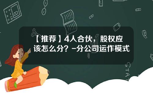 【推荐】4人合伙，股权应该怎么分？-分公司运作模式