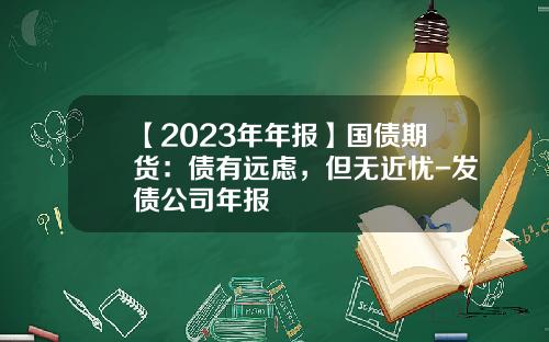 【2023年年报】国债期货：债有远虑，但无近忧-发债公司年报