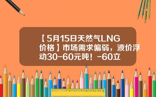 【5月15日天然气LNG价格】市场需求偏弱，液价浮动30-60元吨！-60立方lng多少吨