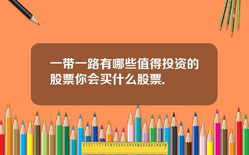一带一路有哪些值得投资的股票你会买什么股票.