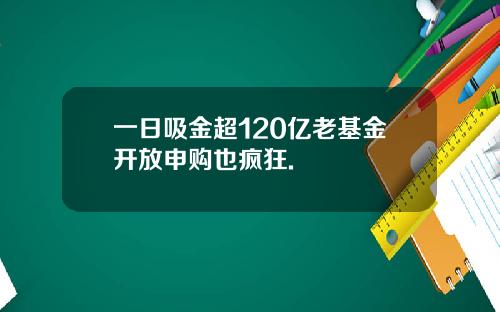 一日吸金超120亿老基金开放申购也疯狂.