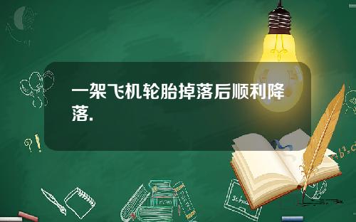 一架飞机轮胎掉落后顺利降落.