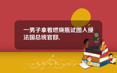 一男子拿着燃烧瓶试图入侵法国总统官邸.