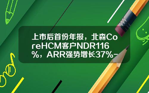 上市后首份年报，北森CoreHCM客户NDR116％，ARR强势增长37%-北森测评一次多少钱