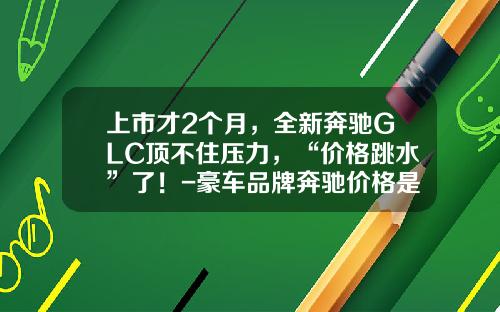 上市才2个月，全新奔驰GLC顶不住压力，“价格跳水”了！-豪车品牌奔驰价格是多少