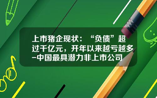 上市猪企现状：“负债”超过千亿元，开年以来越亏越多-中国最具潜力非上市公司