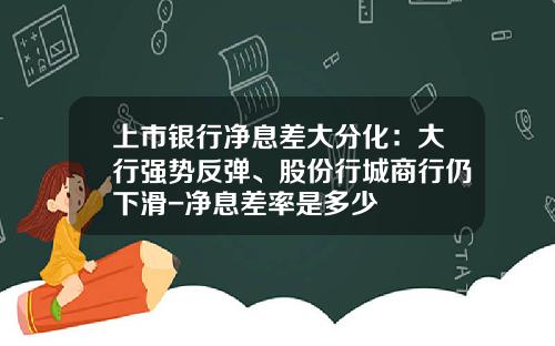 上市银行净息差大分化：大行强势反弹、股份行城商行仍下滑-净息差率是多少