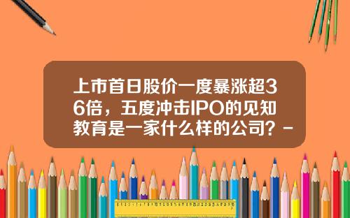 上市首日股价一度暴涨超36倍，五度冲击IPO的见知教育是一家什么样的公司？-教育公司上市