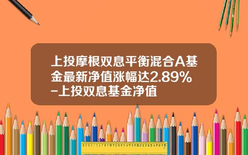 上投摩根双息平衡混合A基金最新净值涨幅达2.89%-上投双息基金净值