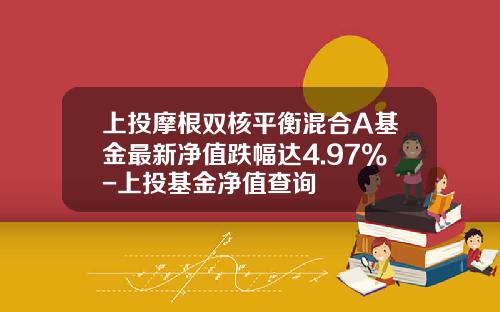 上投摩根双核平衡混合A基金最新净值跌幅达4.97%-上投基金净值查询