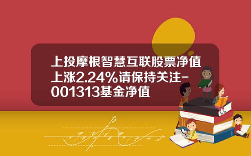 上投摩根智慧互联股票净值上涨2.24%请保持关注-001313基金净值