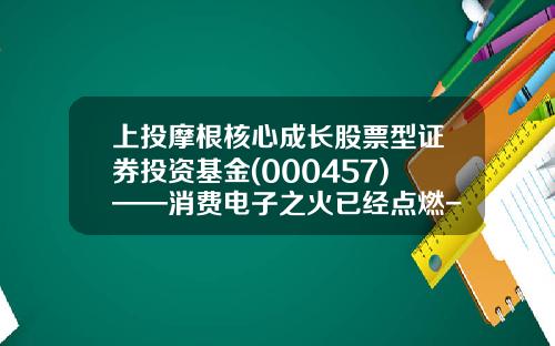 上投摩根核心成长股票型证券投资基金(000457)——消费电子之火已经点燃-000457基金净值