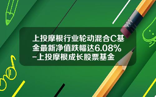 上投摩根行业轮动混合C基金最新净值跌幅达6.08%-上投摩根成长股票基金