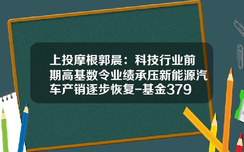 上投摩根郭晨：科技行业前期高基数令业绩承压新能源汽车产销逐步恢复-基金379010