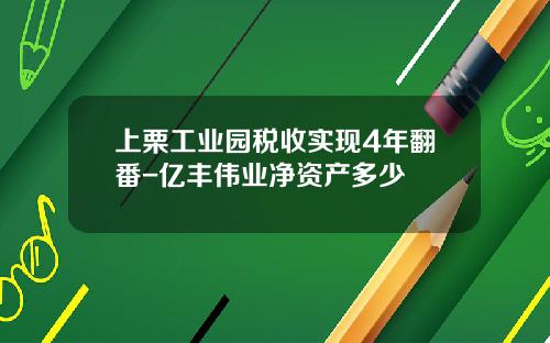 上栗工业园税收实现4年翻番-亿丰伟业净资产多少