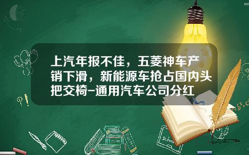 上汽年报不佳，五菱神车产销下滑，新能源车抢占国内头把交椅-通用汽车公司分红