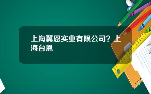 上海翼恩实业有限公司？上海台恩