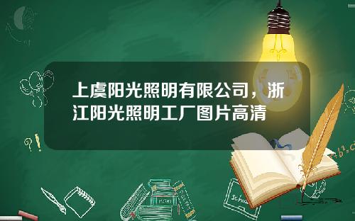 上虞阳光照明有限公司，浙江阳光照明工厂图片高清