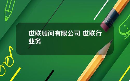 世联顾问有限公司 世联行业务