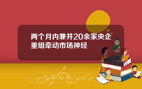 两个月内兼并20余家央企重组牵动市场神经