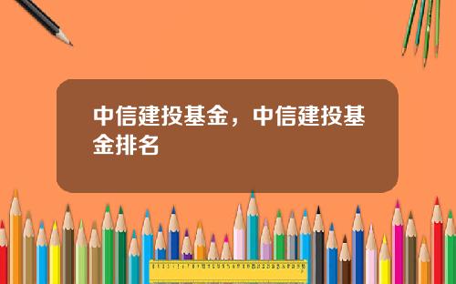 中信建投基金，中信建投基金排名