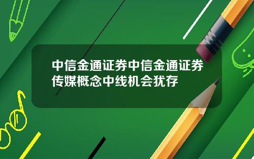 中信金通证券中信金通证券传媒概念中线机会犹存