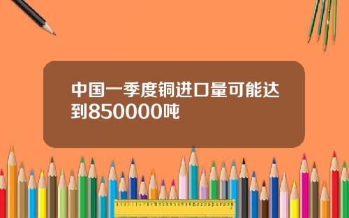 中国一季度铜进口量可能达到850000吨