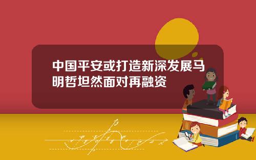 中国平安或打造新深发展马明哲坦然面对再融资