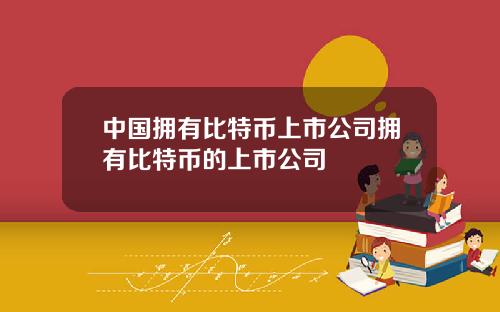 中国拥有比特币上市公司拥有比特币的上市公司
