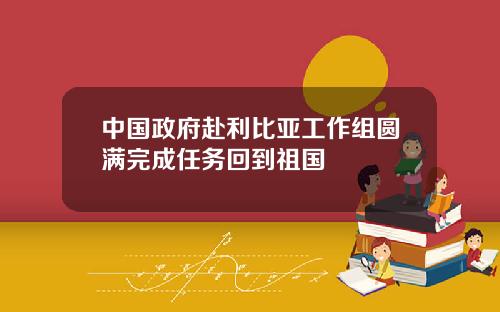 中国政府赴利比亚工作组圆满完成任务回到祖国
