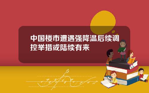 中国楼市遭遇强降温后续调控举措或陆续有来