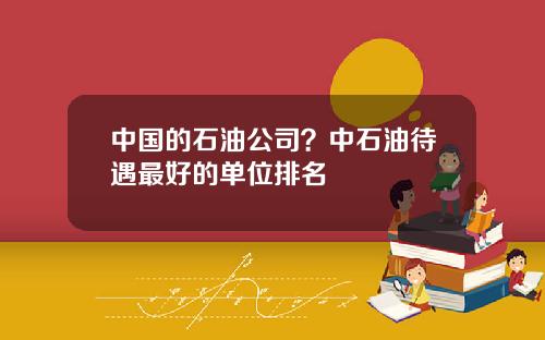 中国的石油公司？中石油待遇最好的单位排名