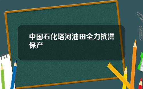 中国石化塔河油田全力抗洪保产