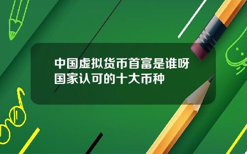 中国虚拟货币首富是谁呀 国家认可的十大币种