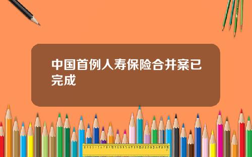 中国首例人寿保险合并案已完成