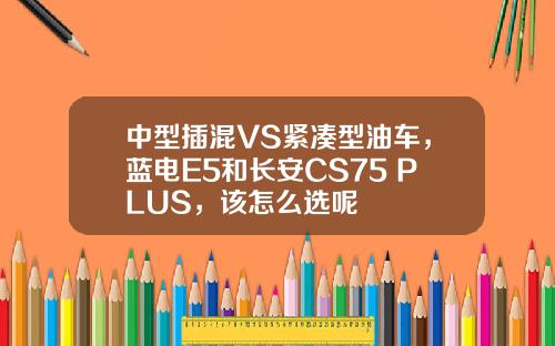 中型插混VS紧凑型油车，蓝电E5和长安CS75 PLUS，该怎么选呢