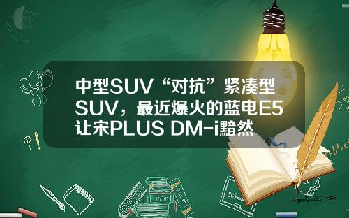 中型SUV“对抗”紧凑型SUV，最近爆火的蓝电E5让宋PLUS DM-i黯然失色