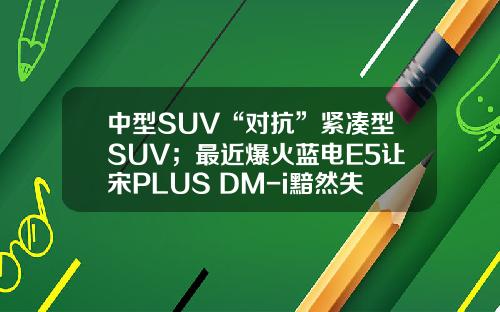 中型SUV“对抗”紧凑型SUV；最近爆火蓝电E5让宋PLUS DM-i黯然失色！