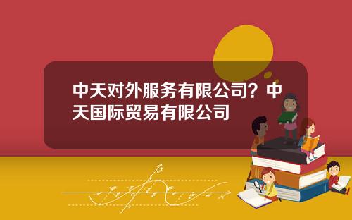 中天对外服务有限公司？中天国际贸易有限公司